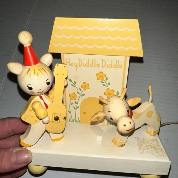 Hay Diddle Diddle rare antique nursery rhyme nightlight - Picture 4 of 11